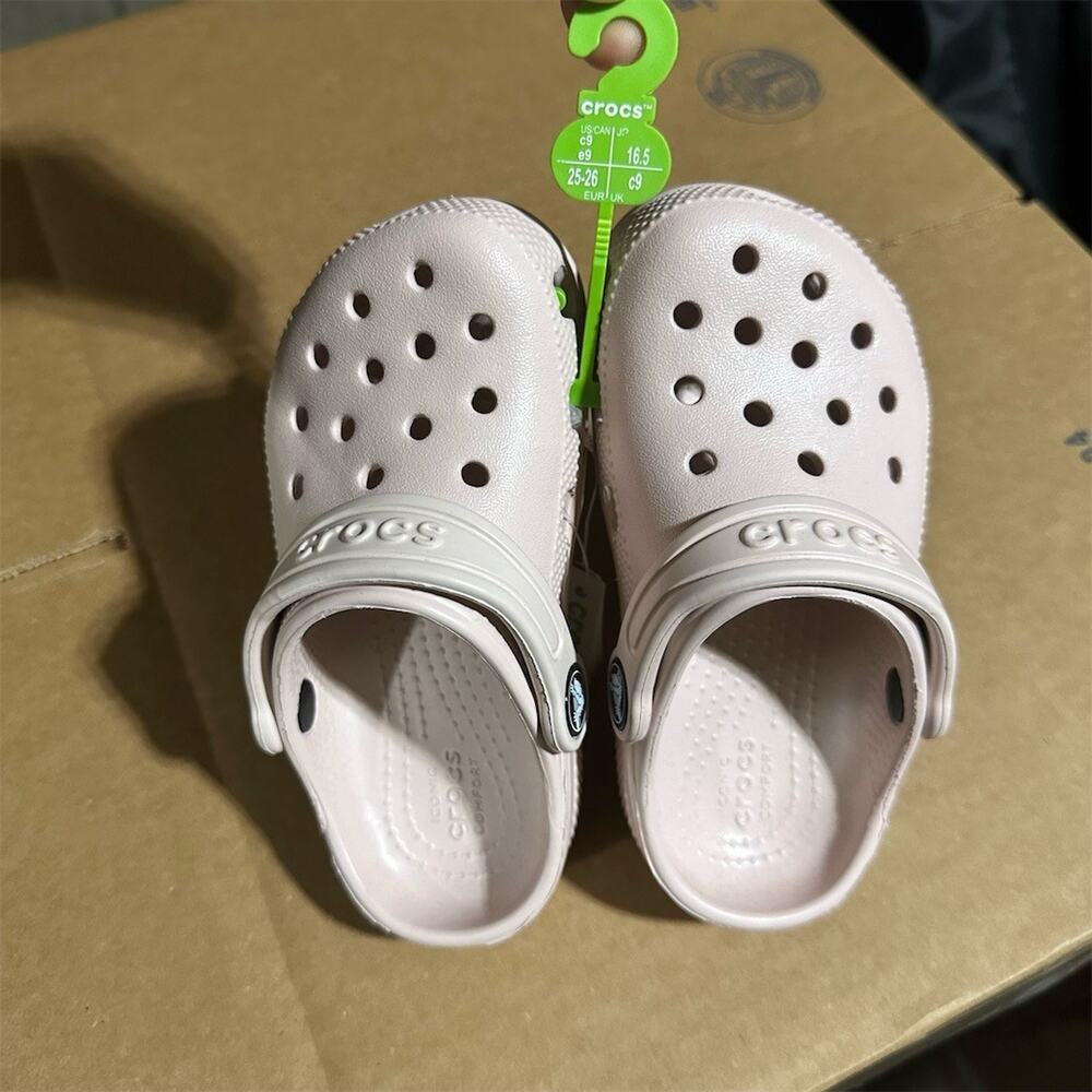 Crocs Classic Clog 'Light Pink/Quartz' Slip-On Sandals | Toddler 9 EU25 | NWT
